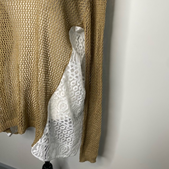 NWT Umgee Long-sleeve mesh with lace top boho - Picture 2 of 8